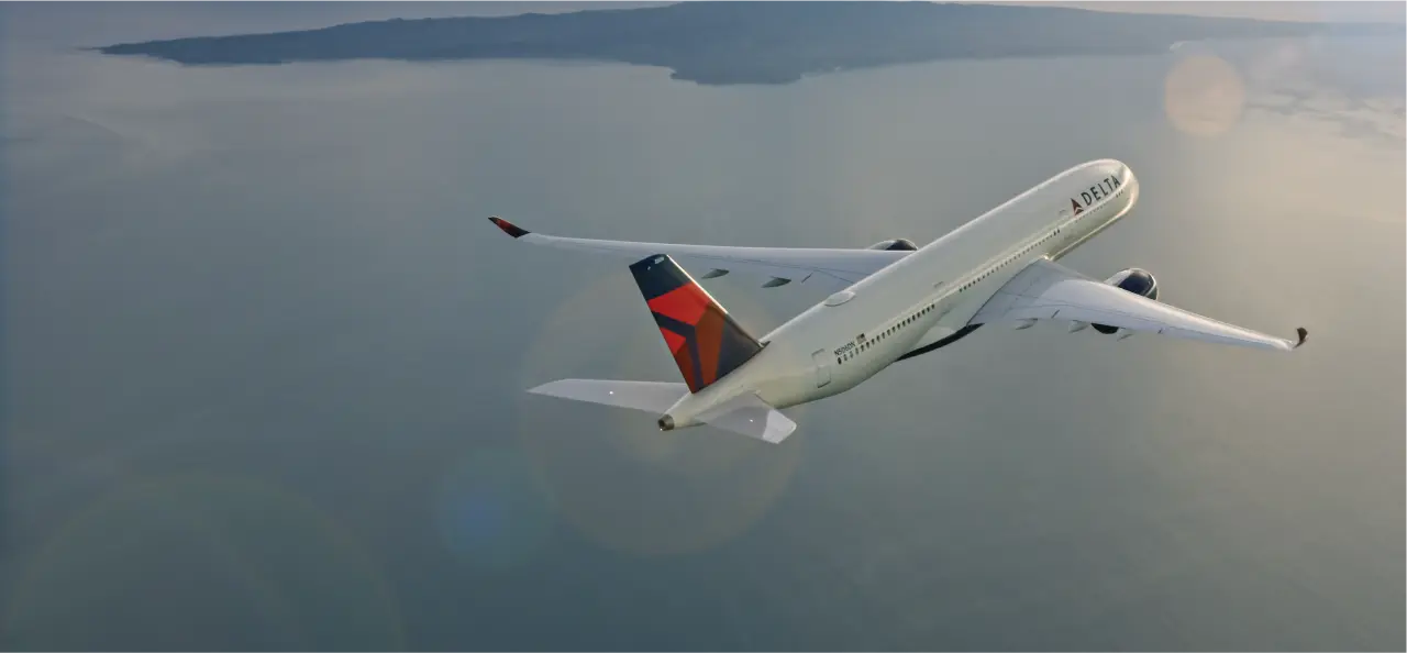 Passenger airplane in flight